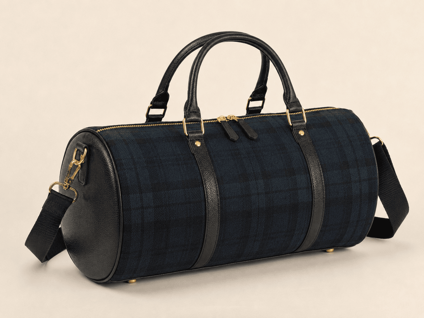 Custom Tartan Weekend Duffle Bag colour black watch