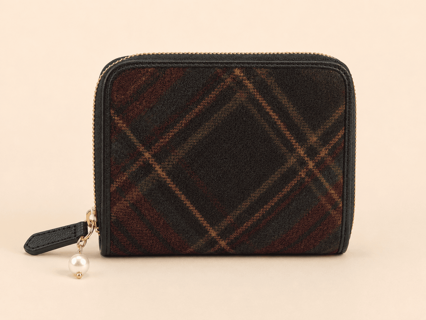 Custom Tartan Zip-Around Wallet detail front