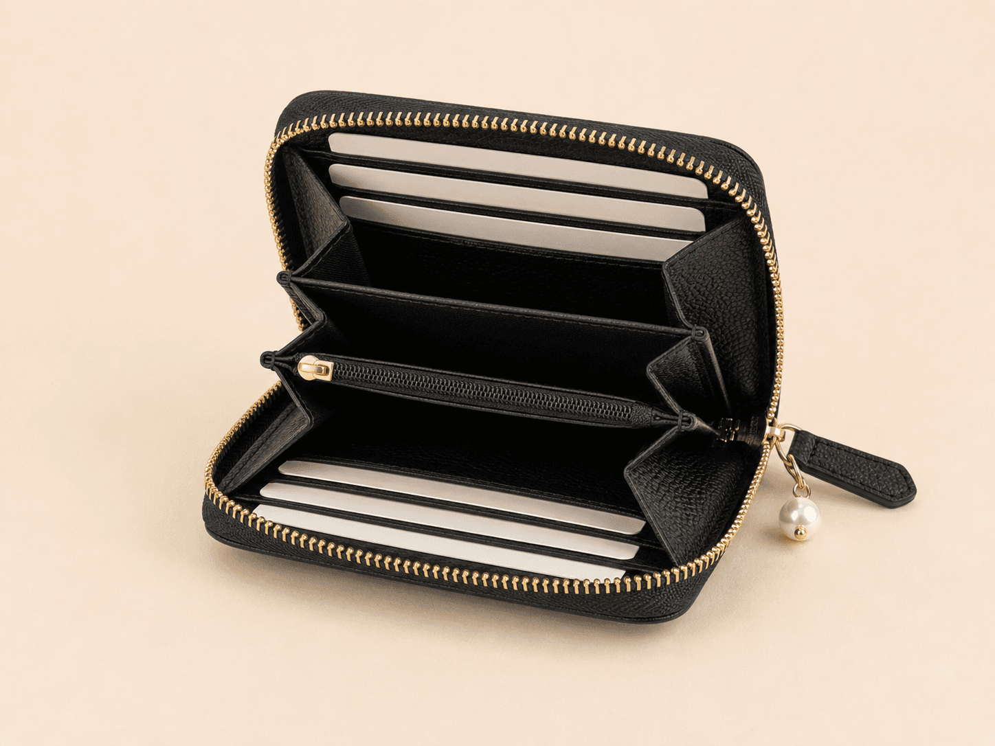 Custom Tartan Zip-Around Wallet detail interior