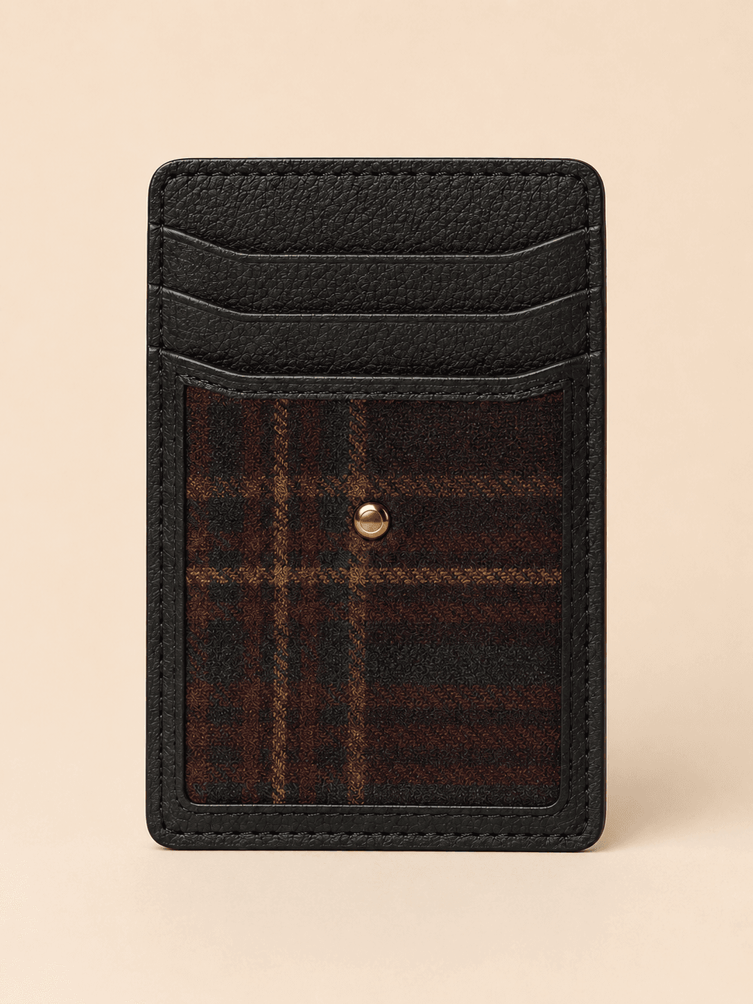 Custom Tartan Slim Cardholder detail front