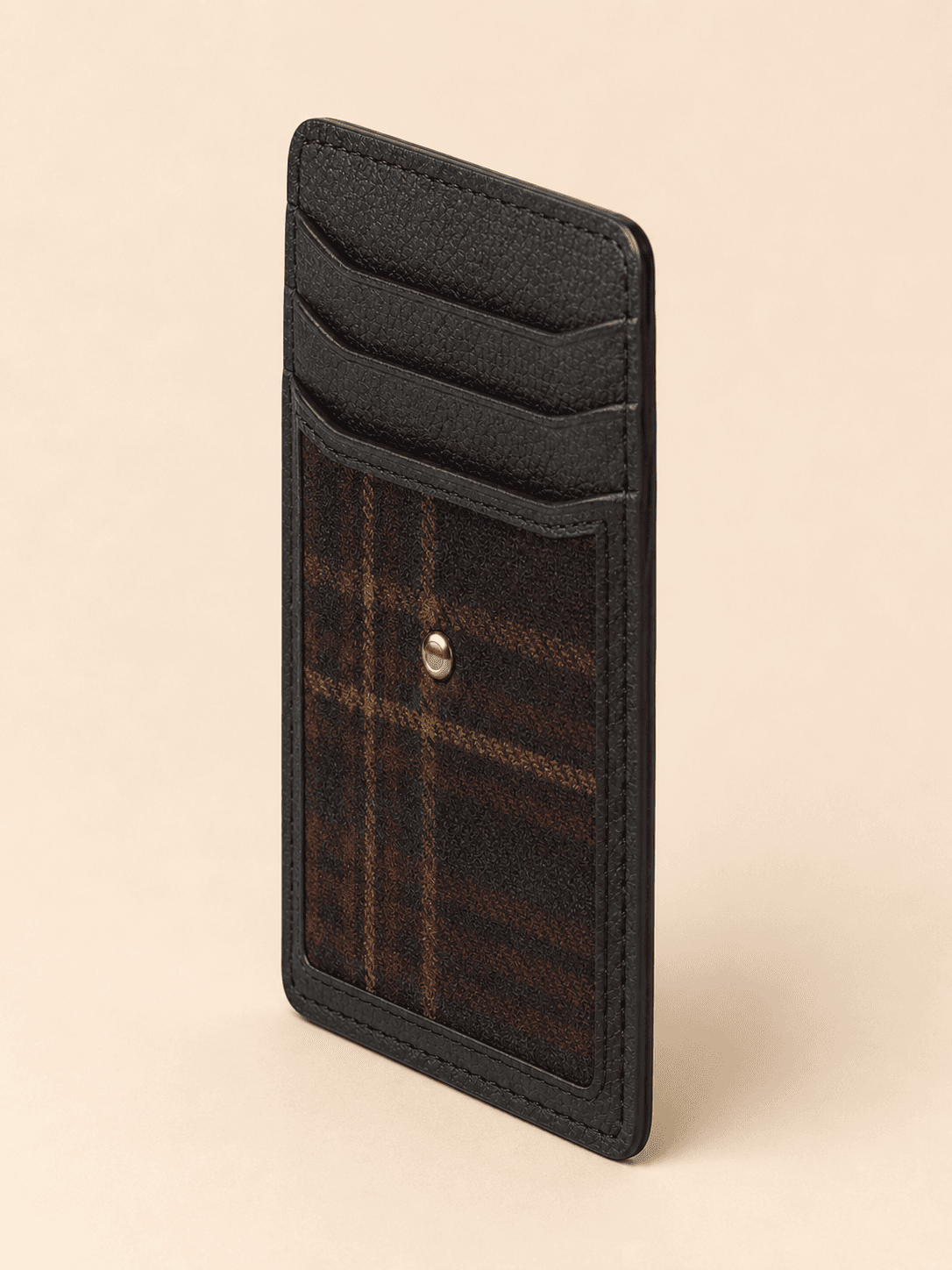 Custom Tartan Slim Cardholder detail side profile