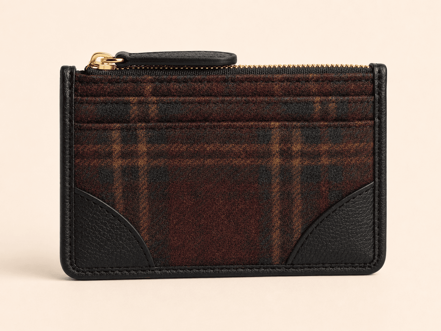 Custom Tartan Card & Coin Purse detail front