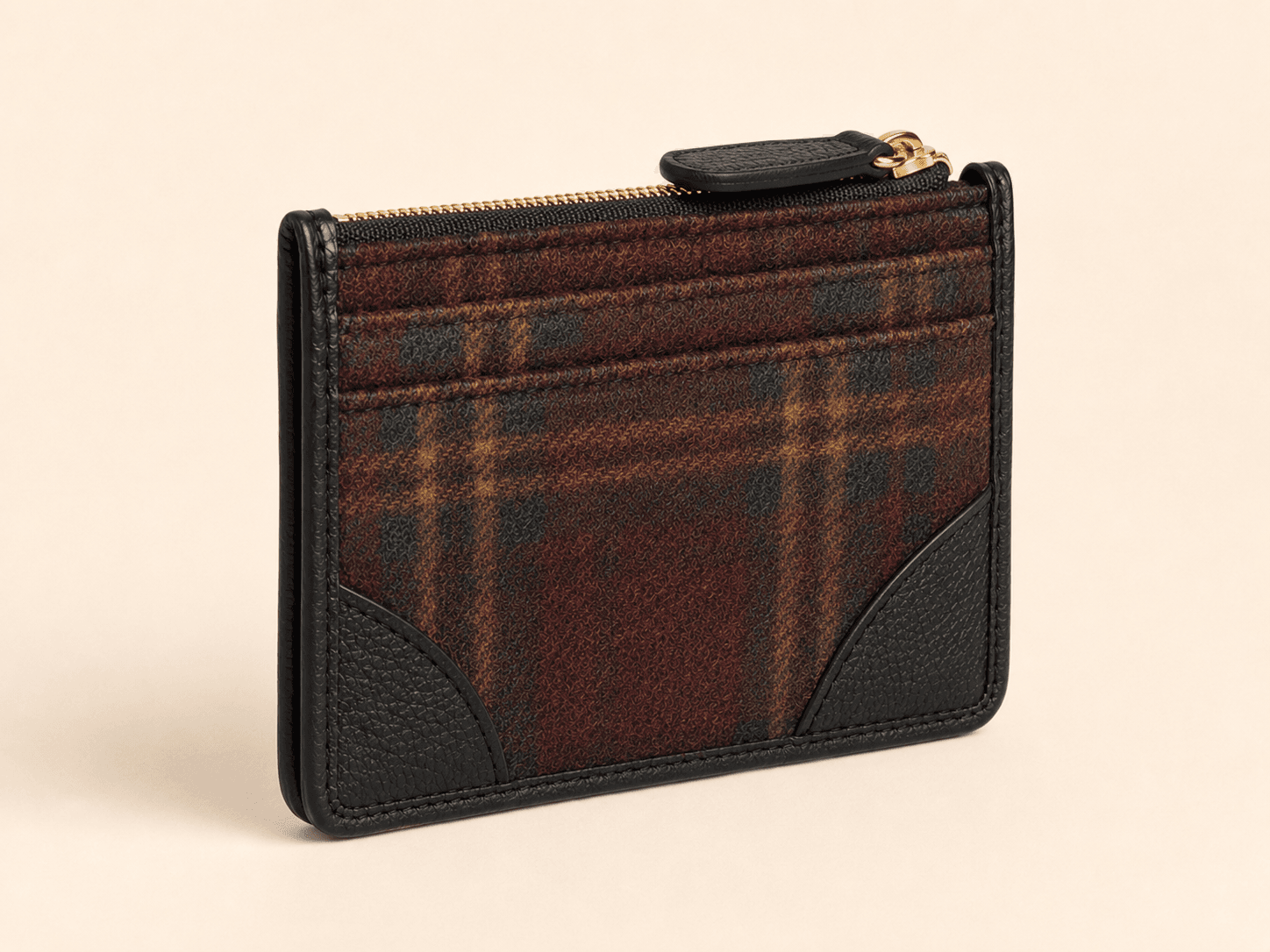 Custom Tartan Card & Coin Purse detail side profile