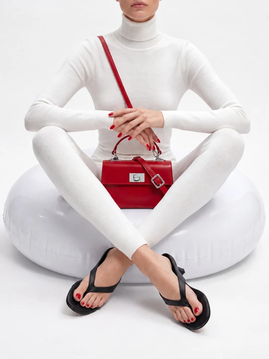Compact Cowhide Top-Handle Bag, additional silhouette and finish reference
