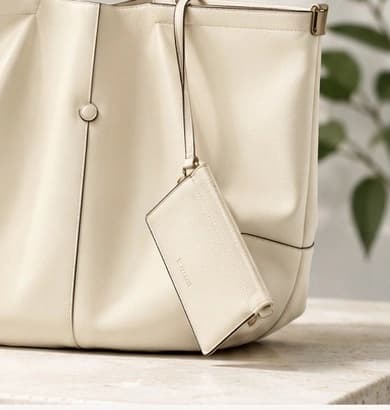 N2413 soft cream Eco PU minimal bag application