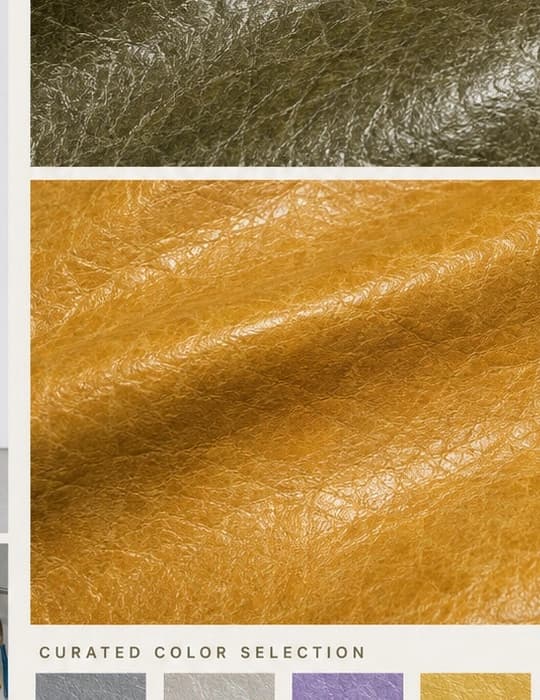 N2613 crinkled oil-wax Eco PU texture detail